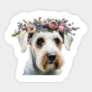 Floral Sealyham Terrier Sticker